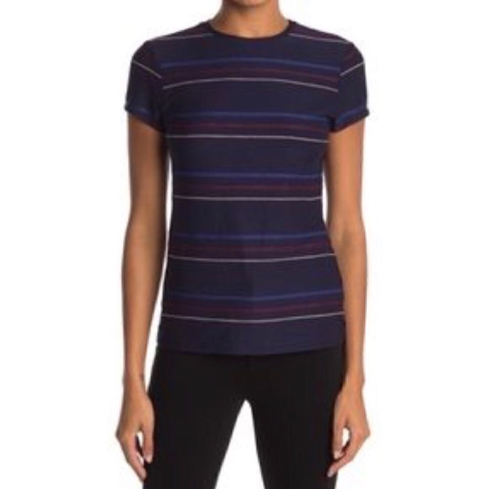 TED BAKER LONDON Stepf Striped Jersey T-Shirt Navy NEW
